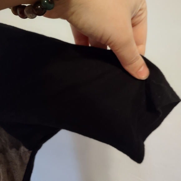 Hi-low midi dress with open back Black Poppy owl design modal - Picture 6 of 8